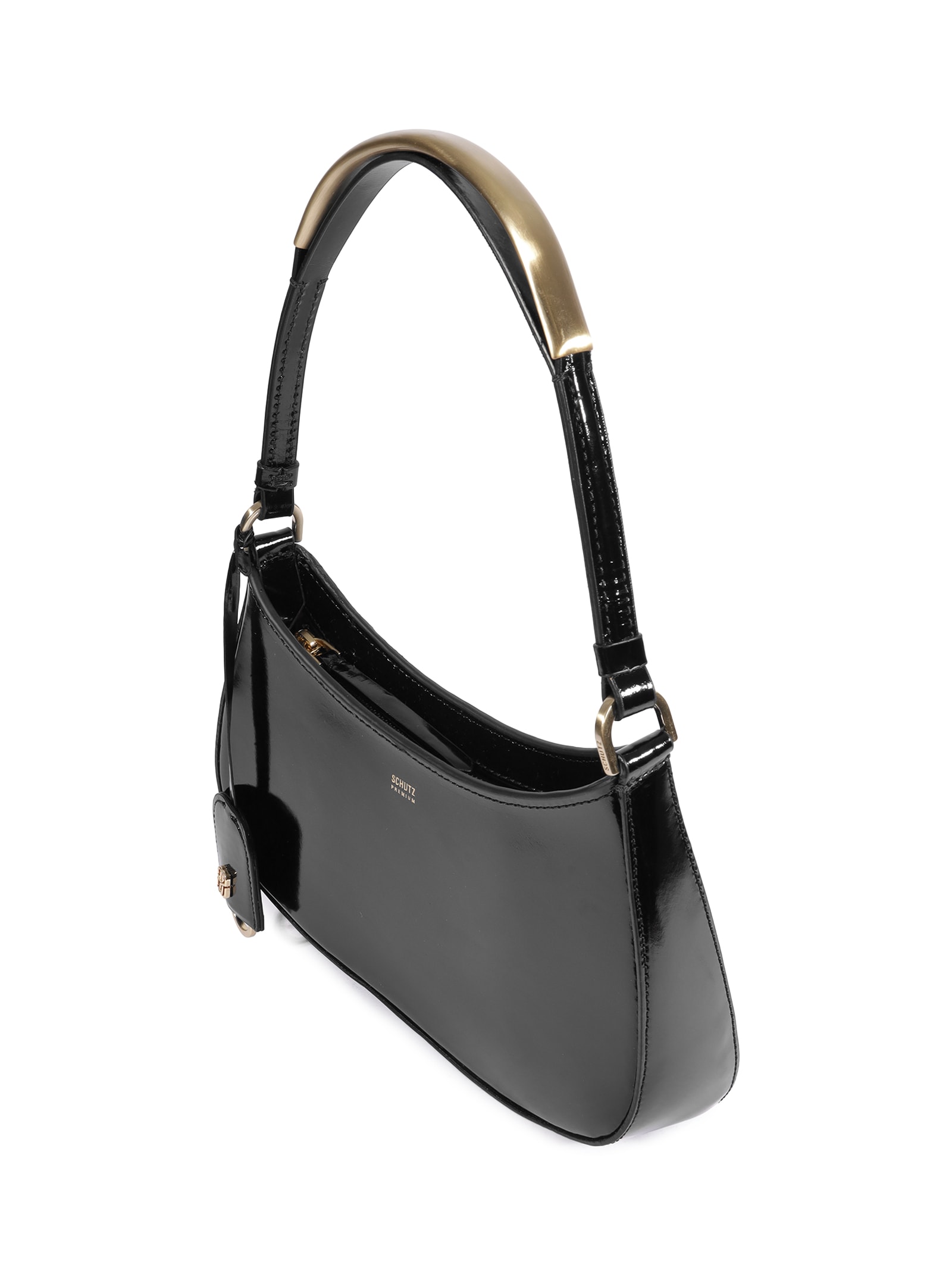 Bolsa Feminina Tiracolo Média Couro Preto Schutz