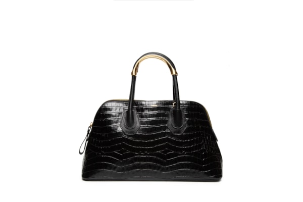 Bolsa Feminina Tiracolo Média Couro - Preto