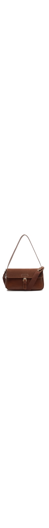 Bolsa Feminina Tiracolo Média Fivela - Marrom