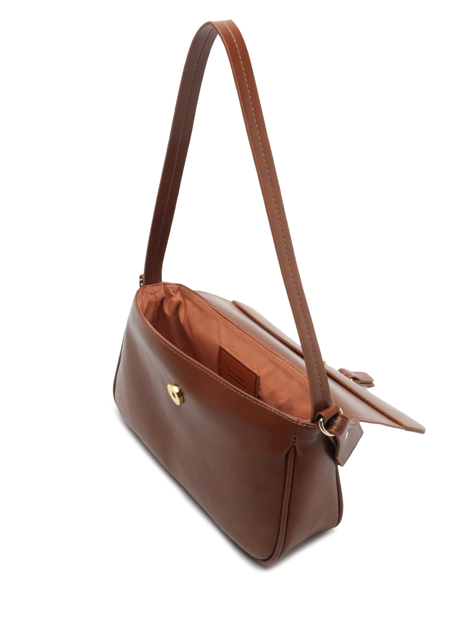 Bolsa Feminina Tiracolo Média Fivela Marrom Anacapri