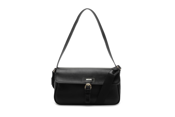 Bolsa Feminina Tiracolo Média Fivela - Preto