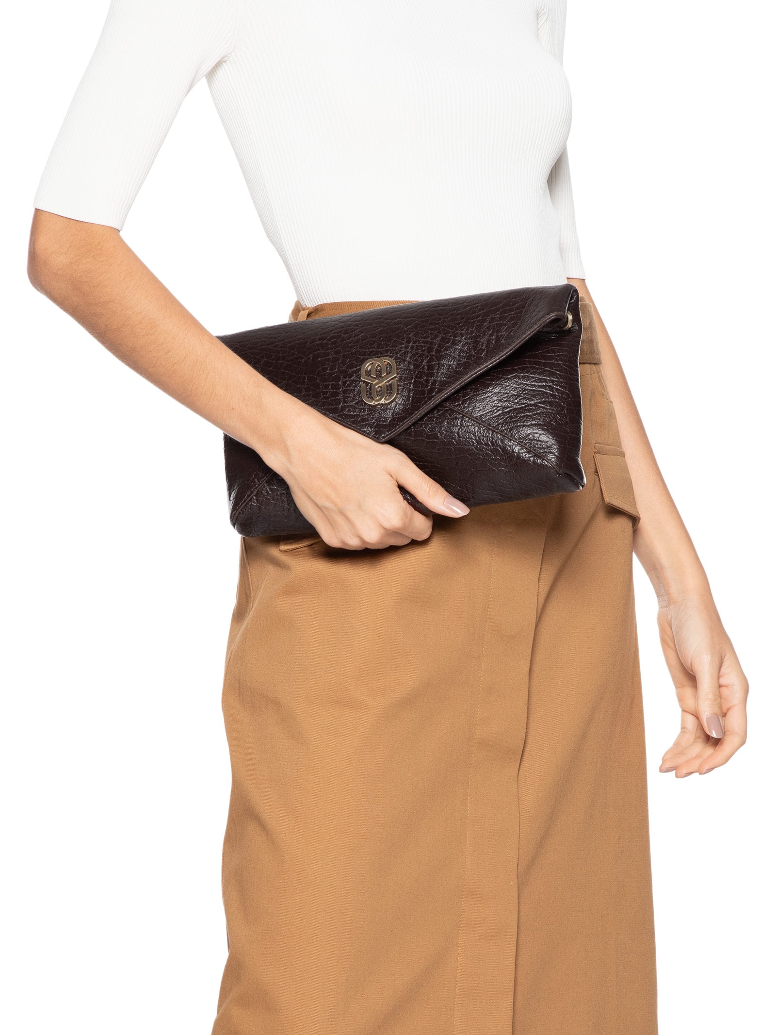 Bolsa Feminina Tiracolo Média Marrom Schutz