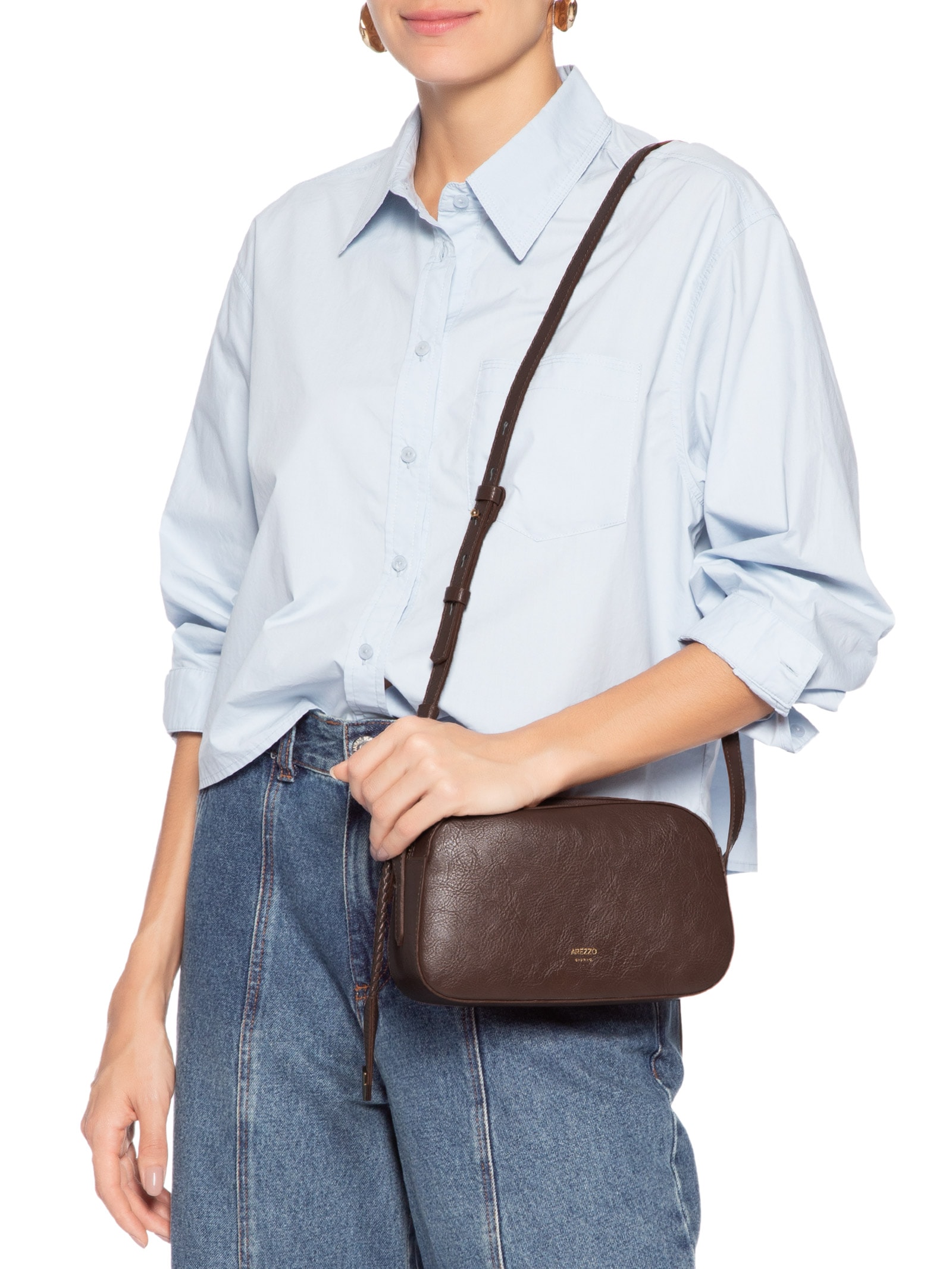 Bolsa Feminina Tiracolo Média Marrom Arezzo