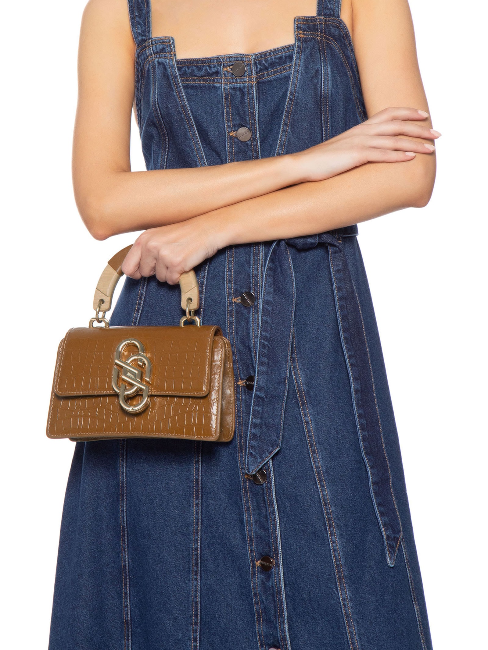Bolsa Feminina Tiracolo Média Marrom Schutz