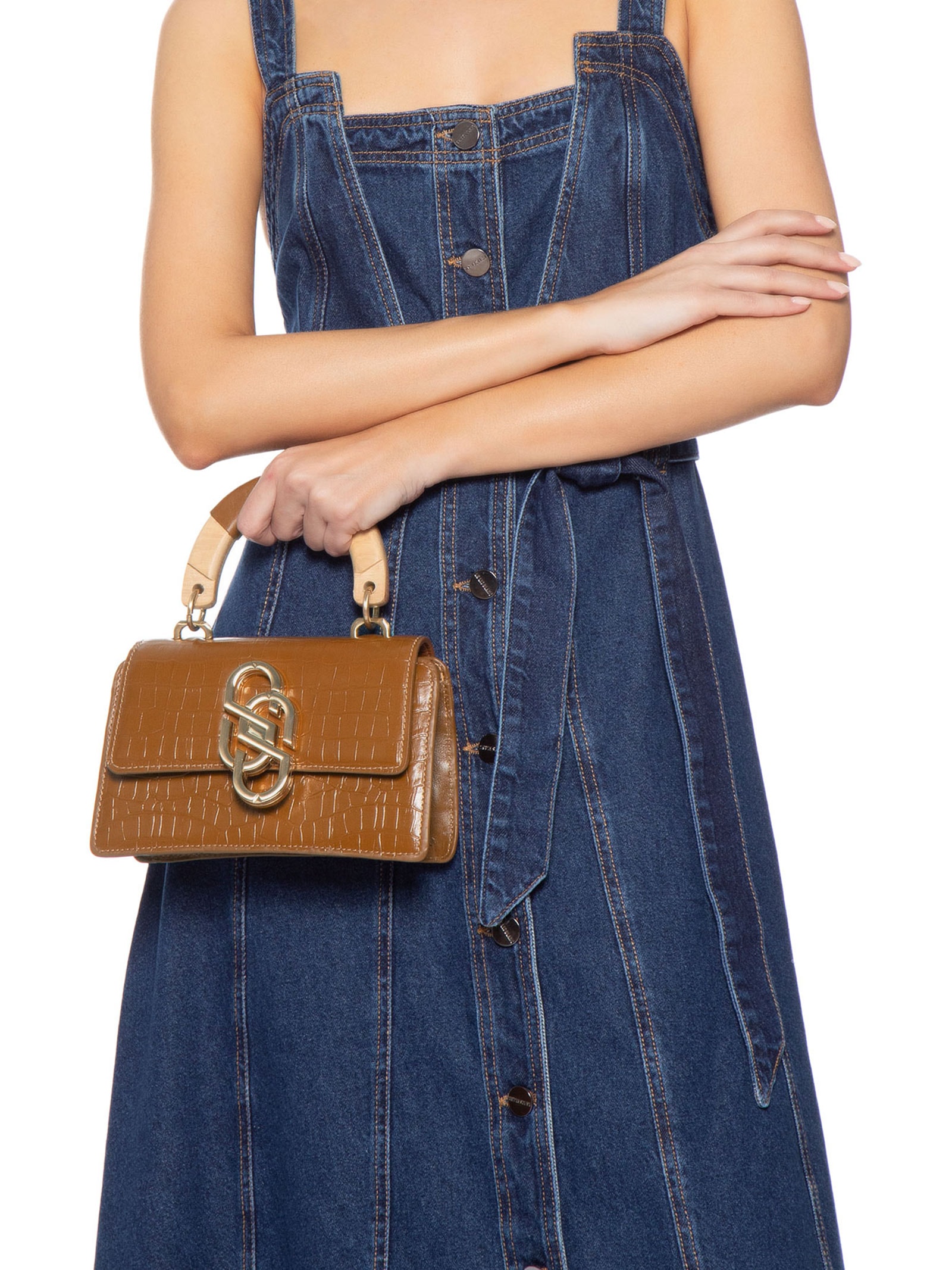 Bolsa Feminina Tiracolo Média Marrom Schutz