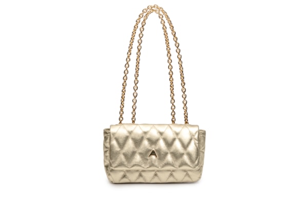 Bolsa Feminina Tiracolo Média Metal Soft - Dourado