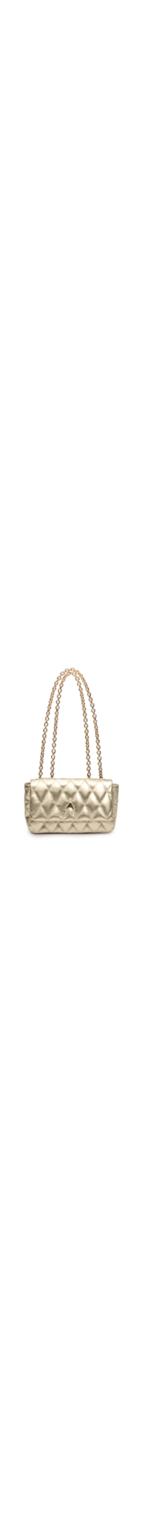 Bolsa Feminina Tiracolo Média Metal Soft - Dourado