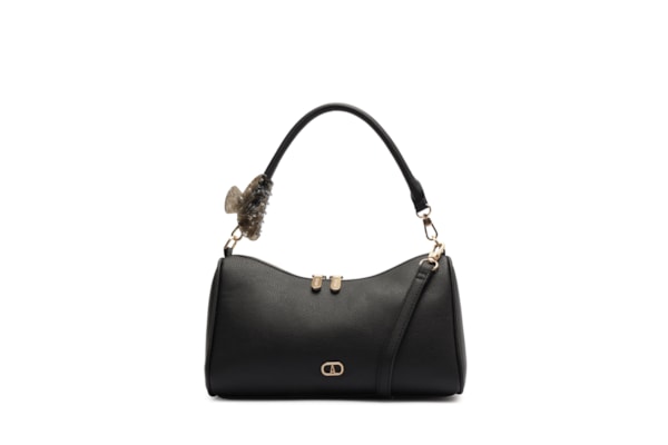Bolsa Feminina Tiracolo Média Presilha - Preto
