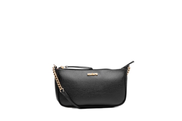 Bolsa Feminina Tiracolo Média Snake - Preto