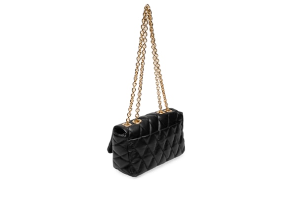 Bolsa Feminina Tiracolo Média Soft  Leather Ouro - Preto