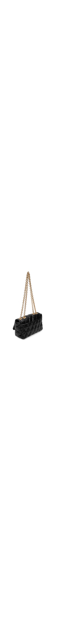 Bolsa Feminina Tiracolo Média Soft Leather Ouro - Preto