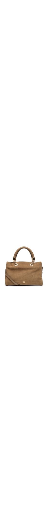 Bolsa Feminina Tiracolo Média Suede Leather Saddle Gingerbread - Marrom