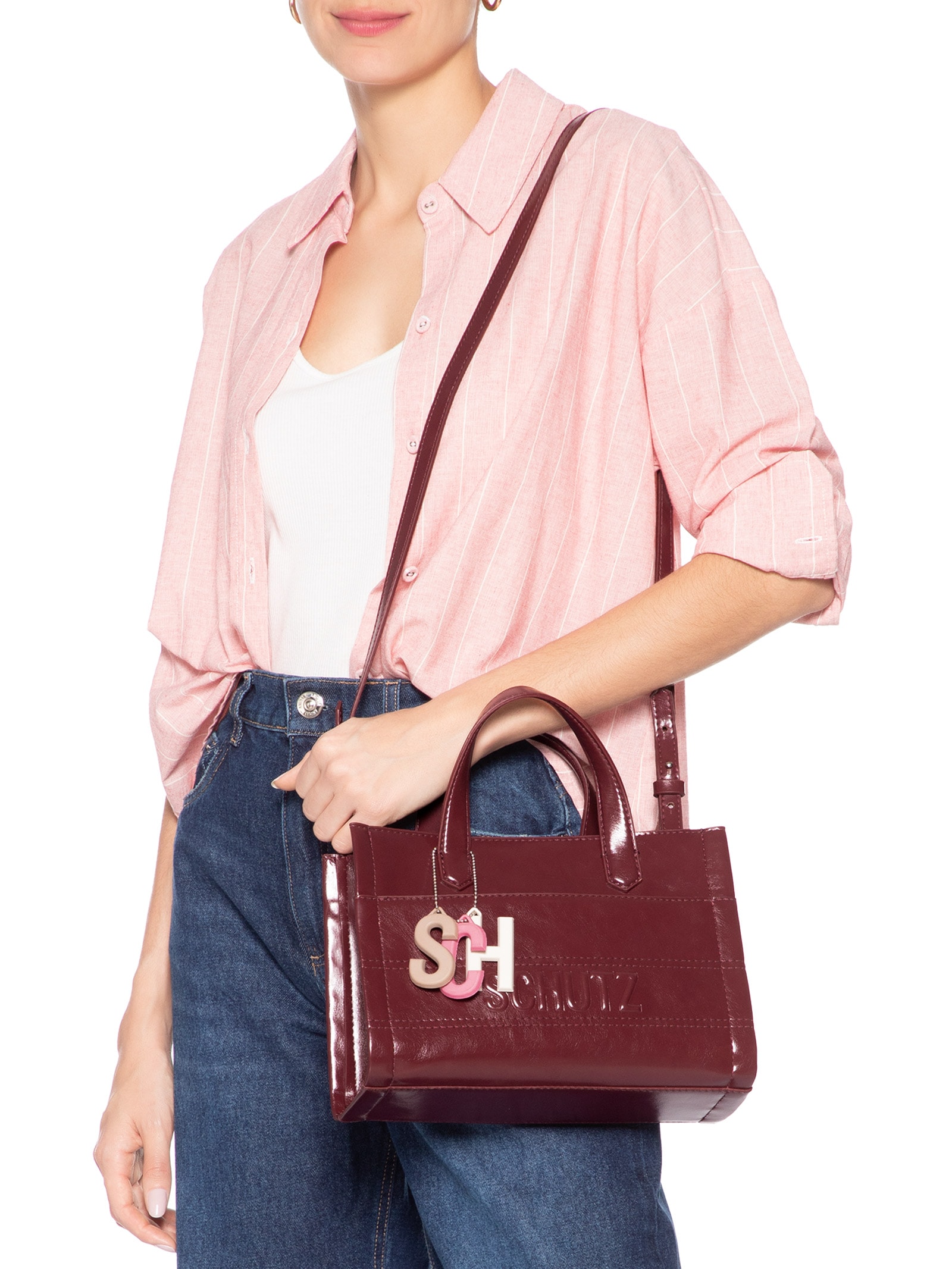 Bolsa Feminina Tiracolo Média Vermelho Schutz