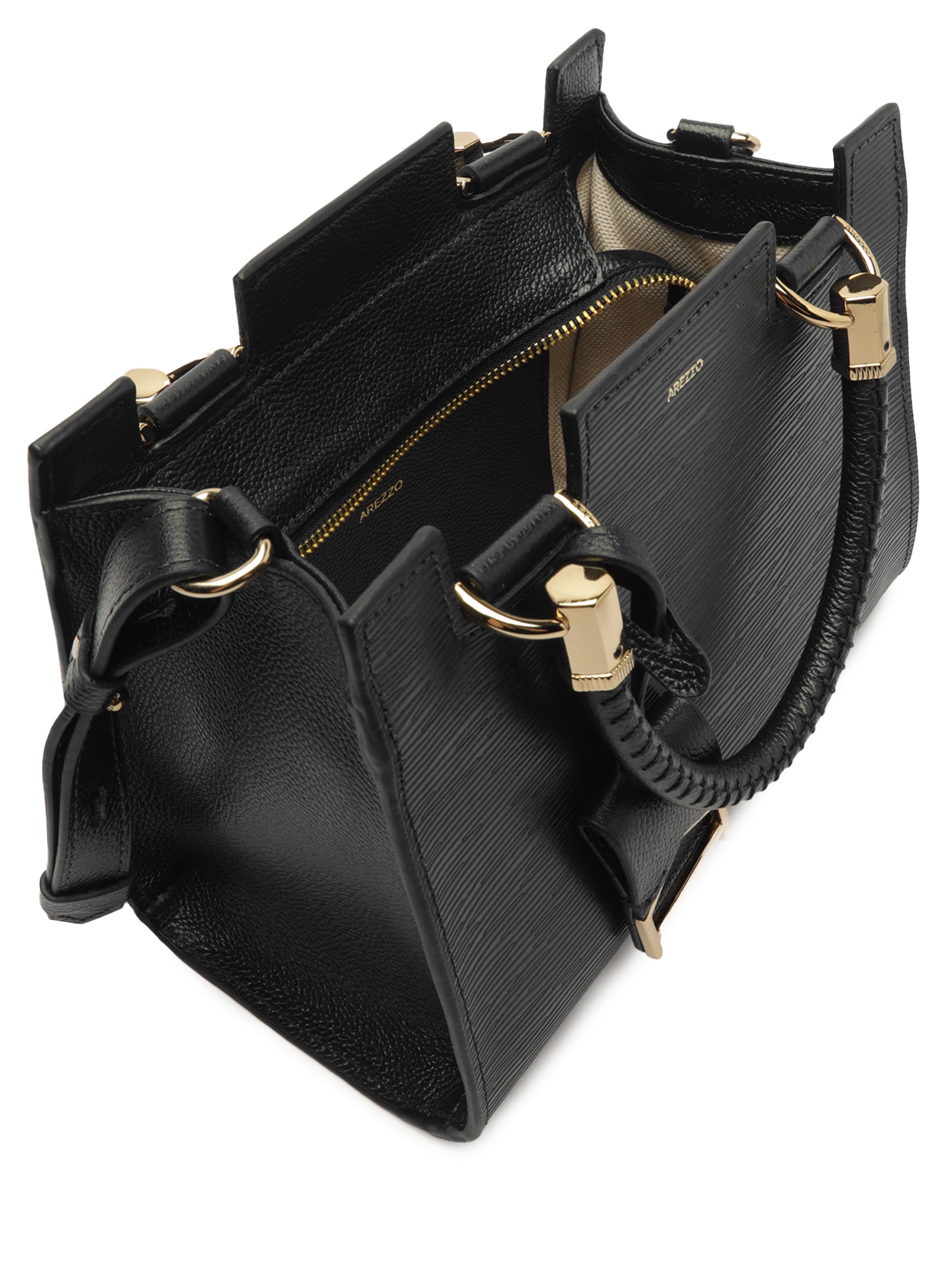 Bolsa Feminina Tiracolo Média Wave/Nap Preto Arezzo