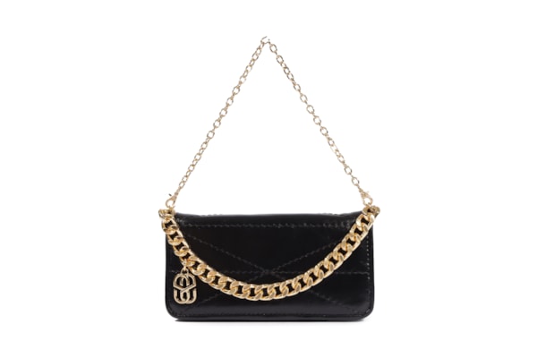 Bolsa Feminina Tiracolo Mika Pequena Couro - Preto