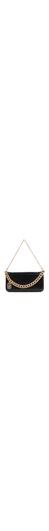 Bolsa Feminina Tiracolo Mika Pequena Couro - Preto