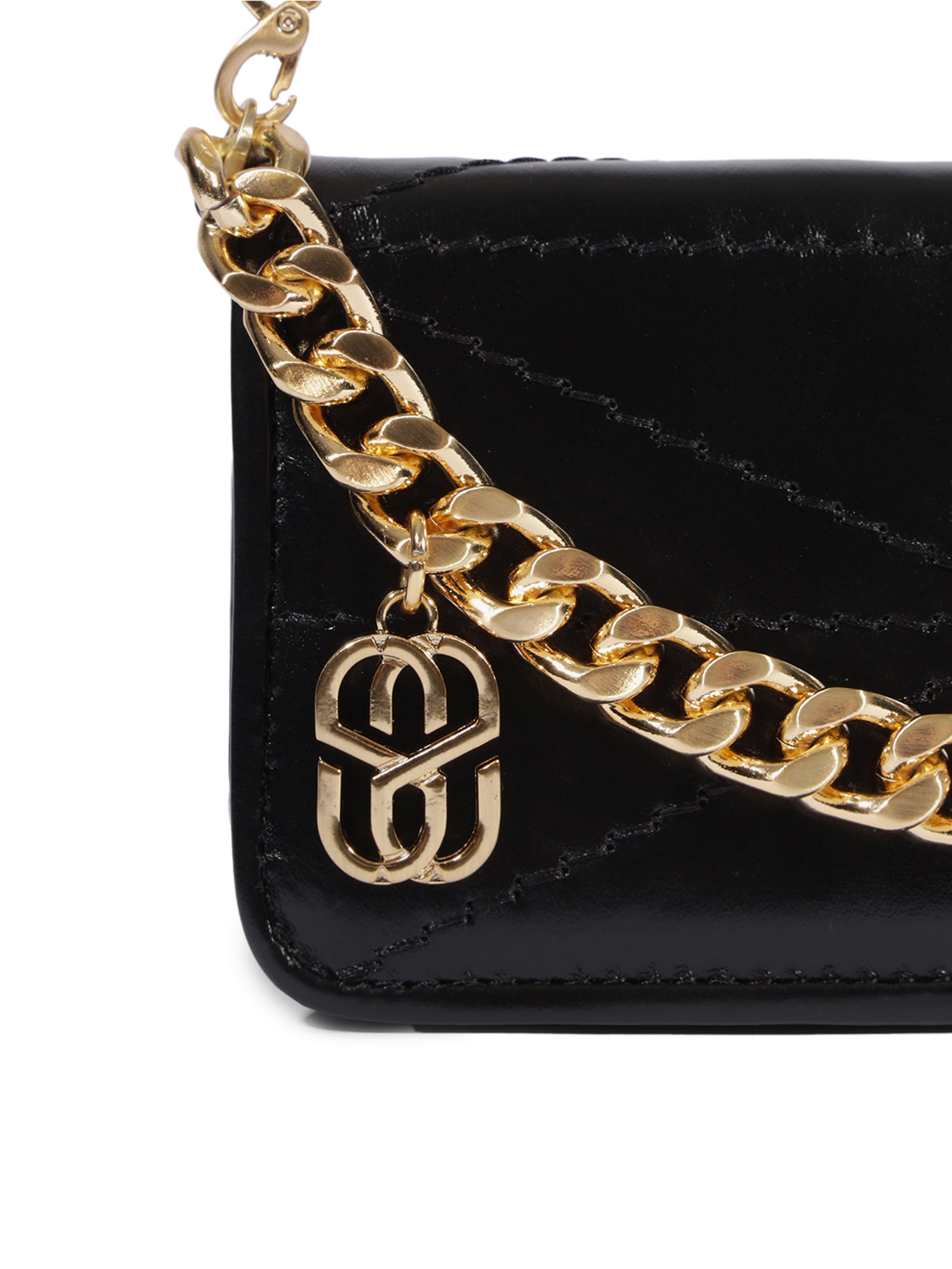 Bolsa Feminina Tiracolo Mika Pequena Couro Preto Schutz