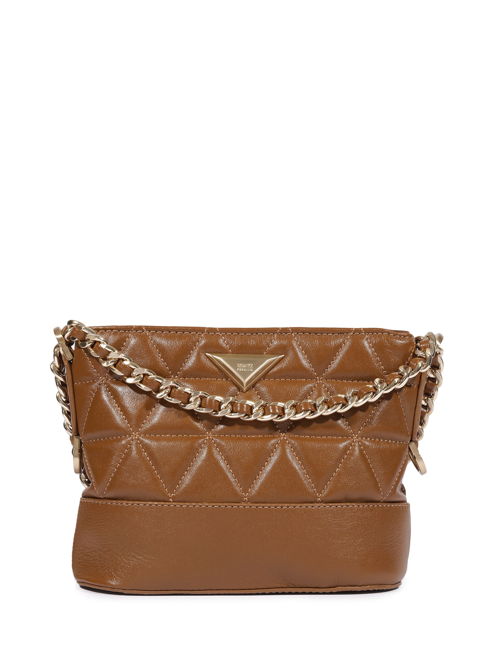 Bolsa Feminina Tiracolo Mini Hobo 944 Couro Marrom Schutz