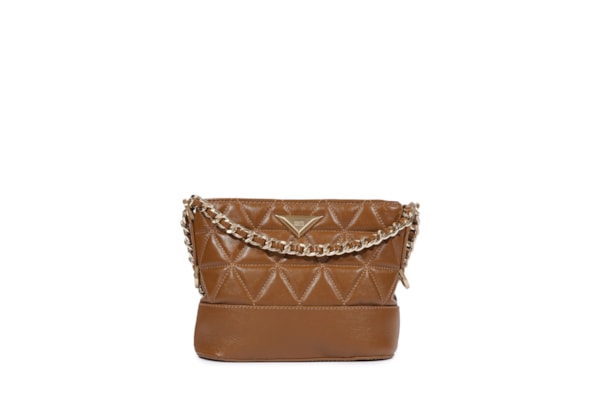 Bolsa Feminina Tiracolo Mini Hobo 944 Couro - Marrom