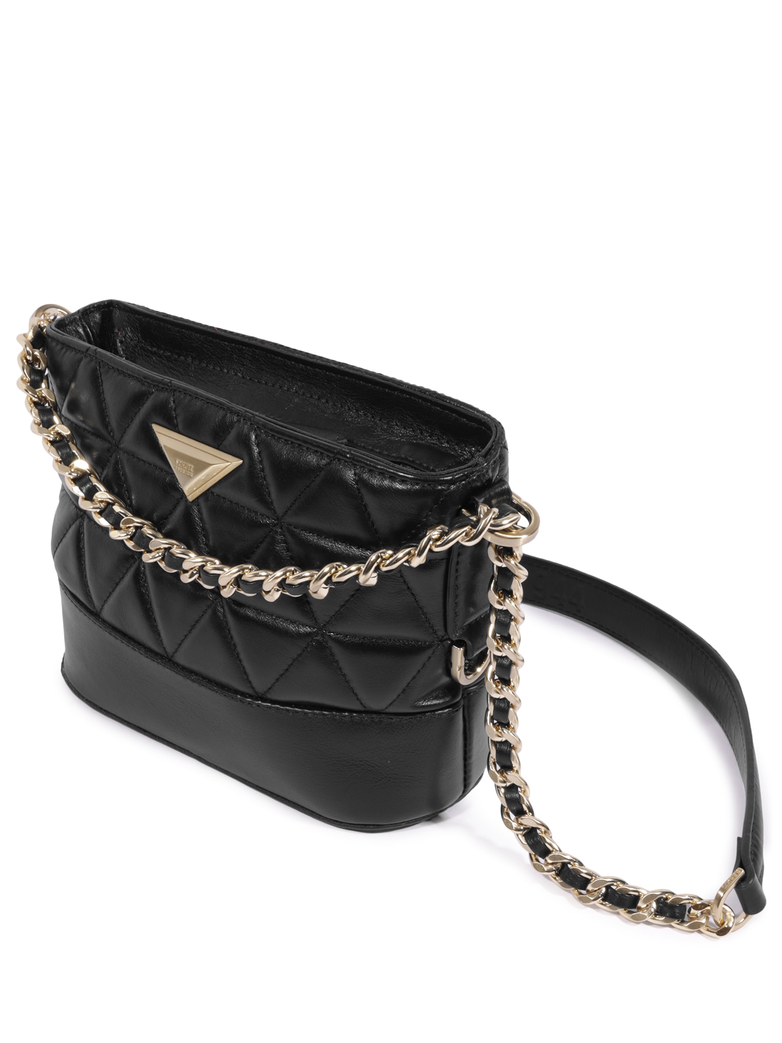 Bolsa Feminina Tiracolo Mini Hobo 944 Couro Preto Schutz