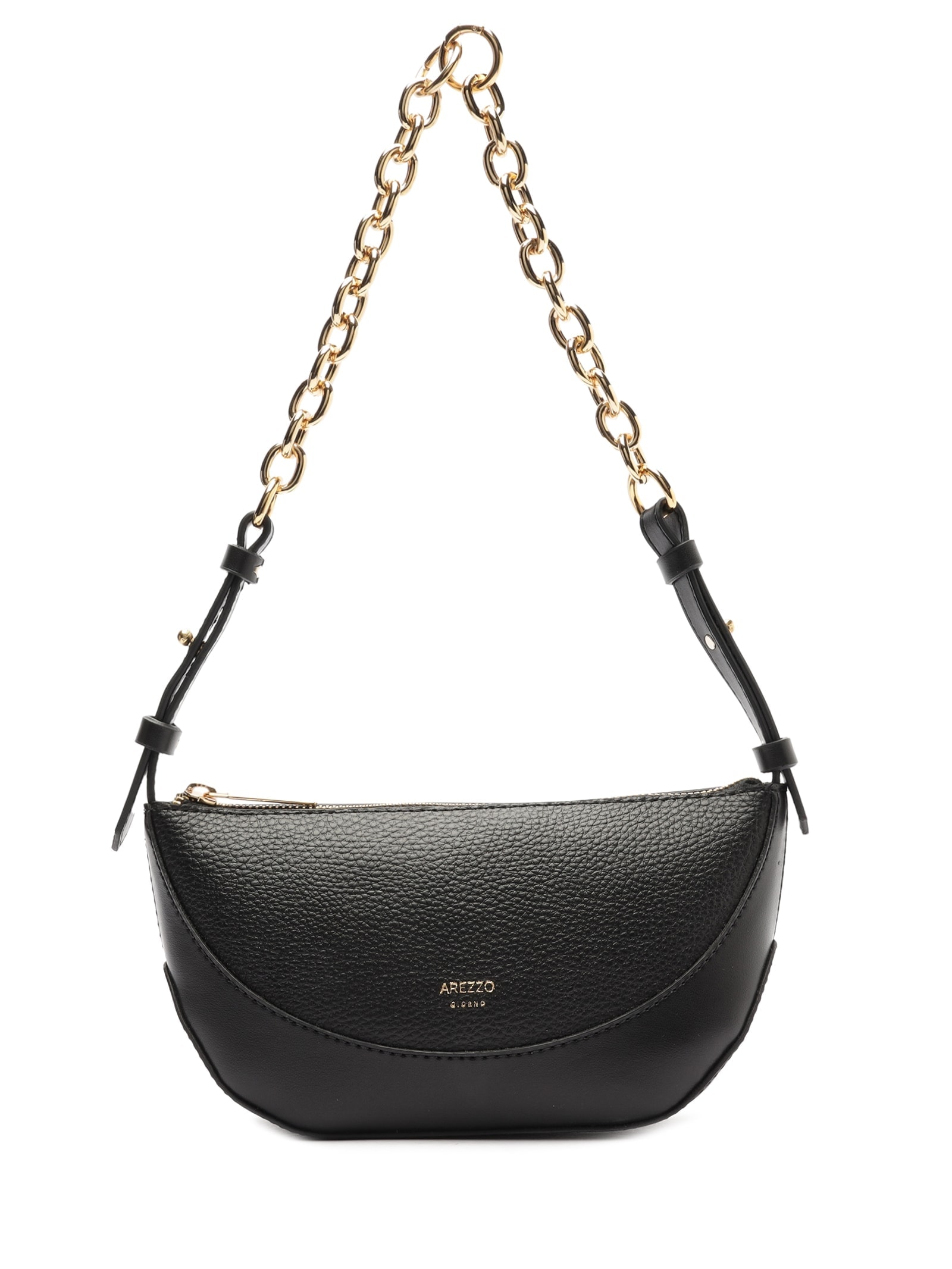Bolsa Feminina Tiracolo Pequena Alça Lenço Preto Arezzo