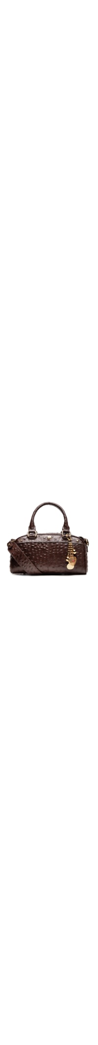 Bolsa Feminina Tiracolo Pequena Avestruz - Marrom