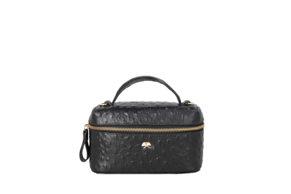 Bolsa Feminina Tiracolo Pequena Avestruz - Preto