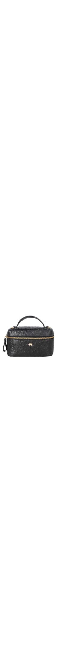Bolsa Feminina Tiracolo Pequena Avestruz - Preto