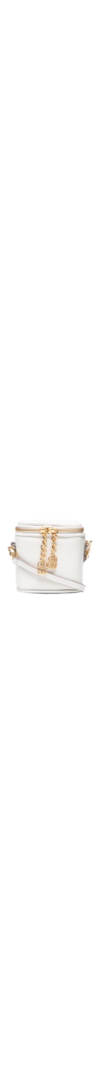 Bolsa Feminina Tiracolo Pequena Boxy Couro - Off White