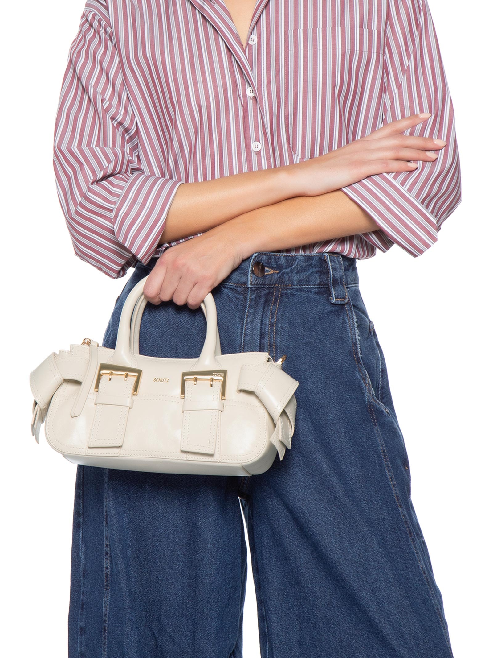 Bolsa Feminina Tiracolo Pequena Branco Schutz