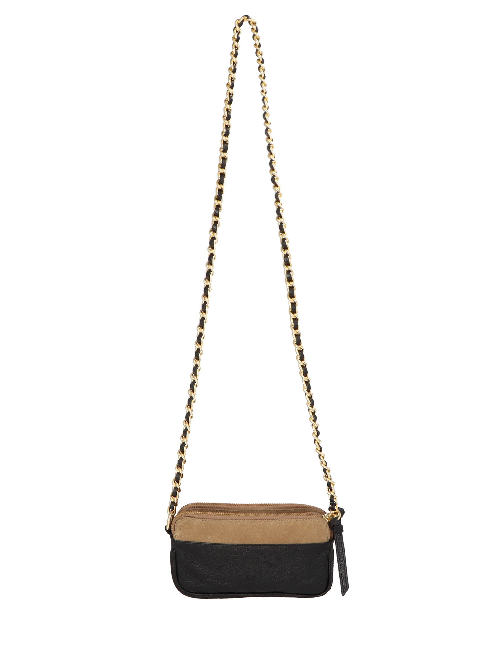 Bolsa Feminina Tiracolo Pequena Camurça Viena Preto Luiza Barcelos