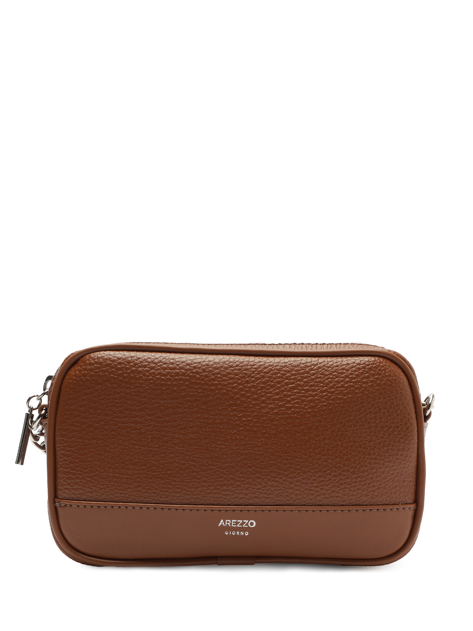 Bolsa Feminina Tiracolo Pequena Corrente Basic Marrom Arezzo