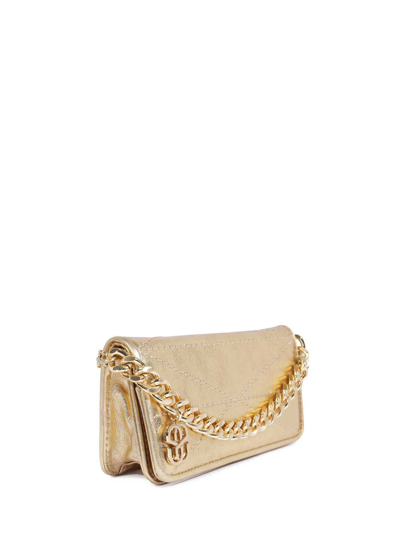 Bolsa Feminina Tiracolo Pequena Couro Dourado Schutz