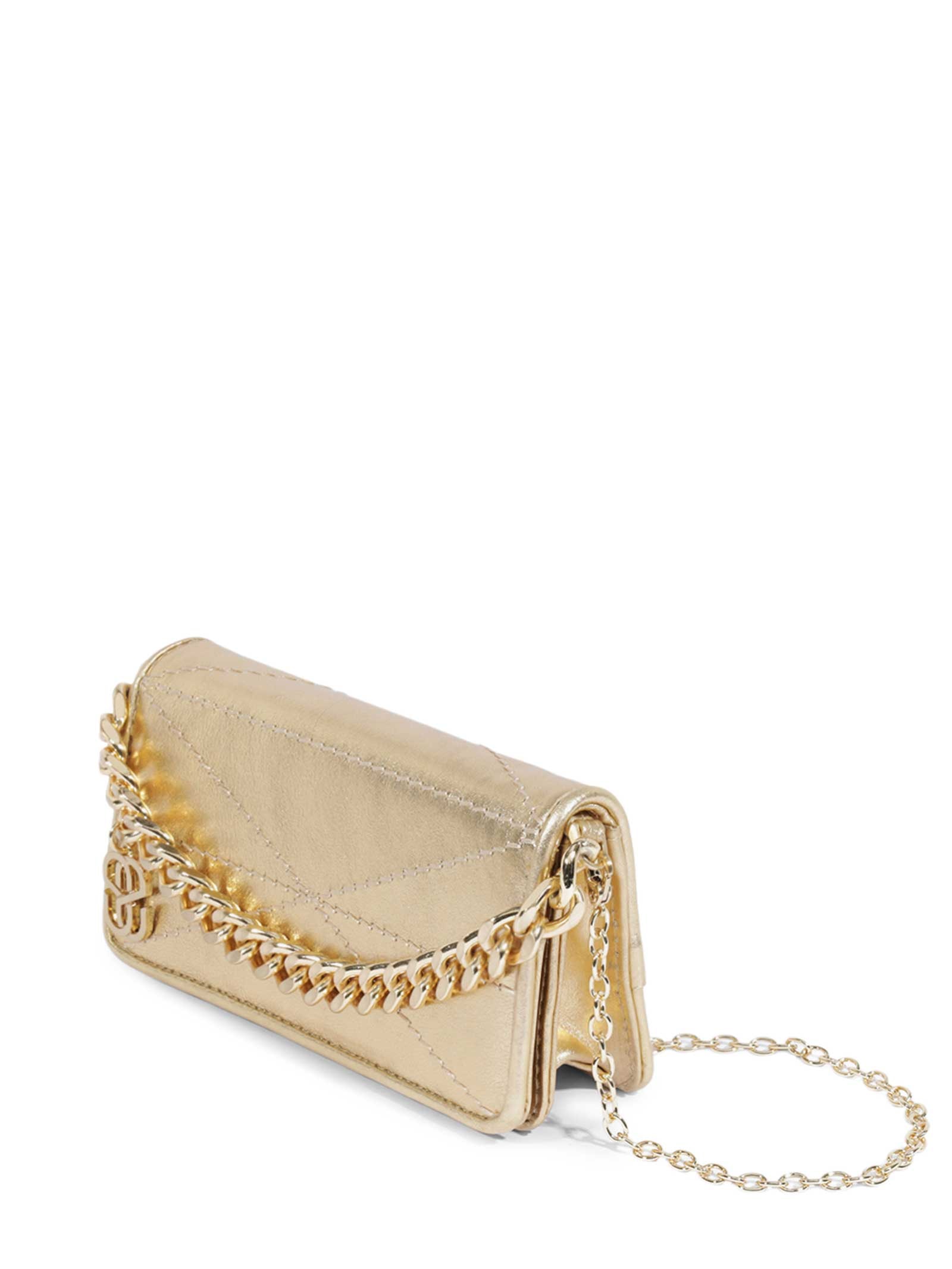 Bolsa Feminina Tiracolo Pequena Couro Dourado Schutz