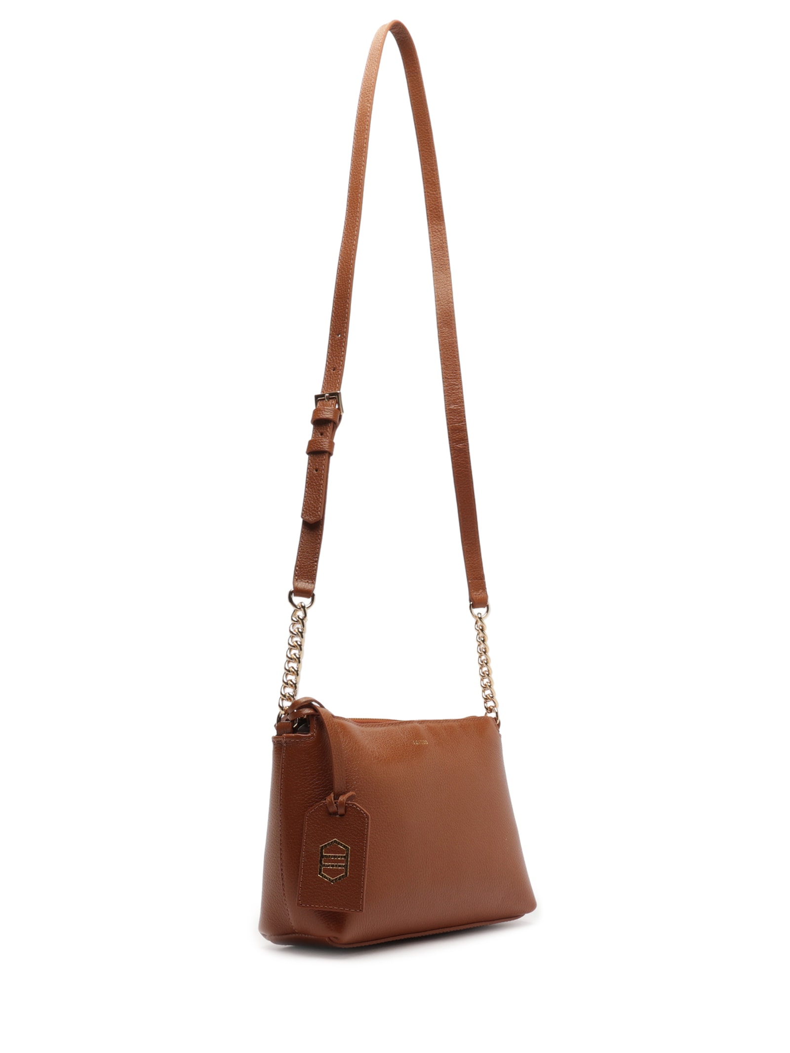 Bolsa Feminina Tiracolo Pequena Couro Marrom Arezzo
