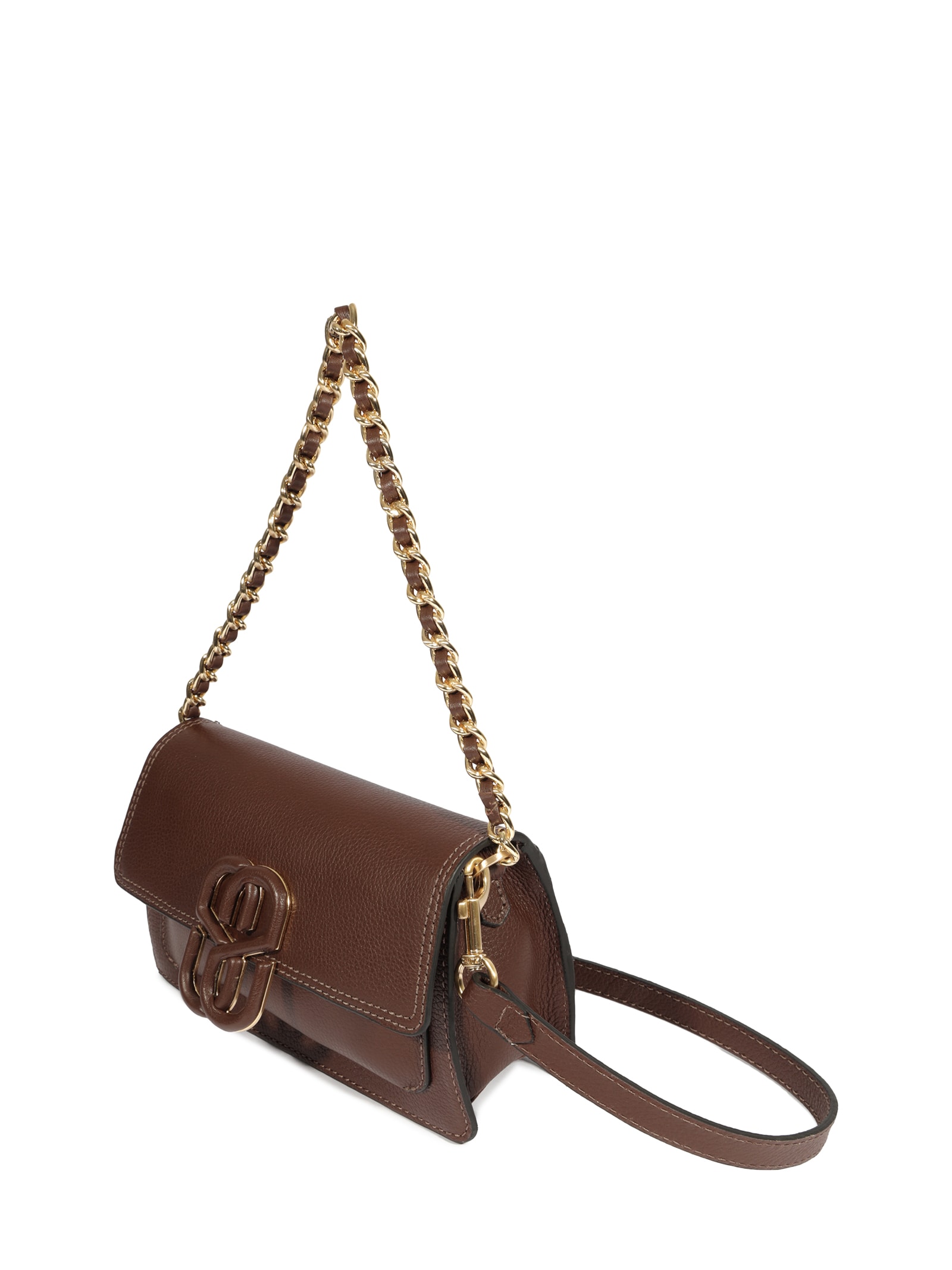 Bolsa Feminina Tiracolo Pequena Couro Marrom Schutz