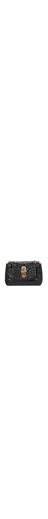 Bolsa Feminina Tiracolo Pequena Couro - Preto