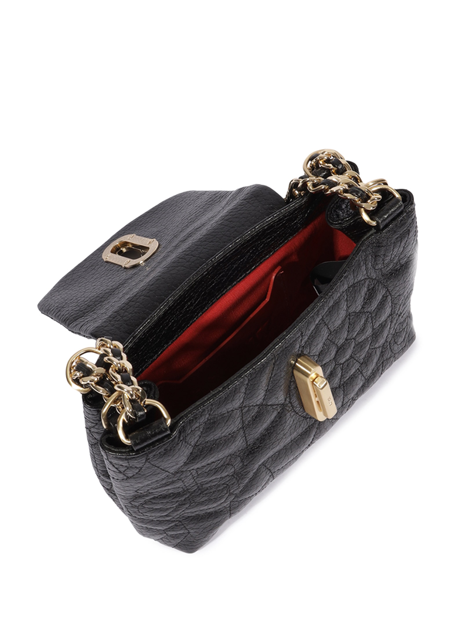 Bolsa Feminina Tiracolo Pequena Couro Preto Schutz