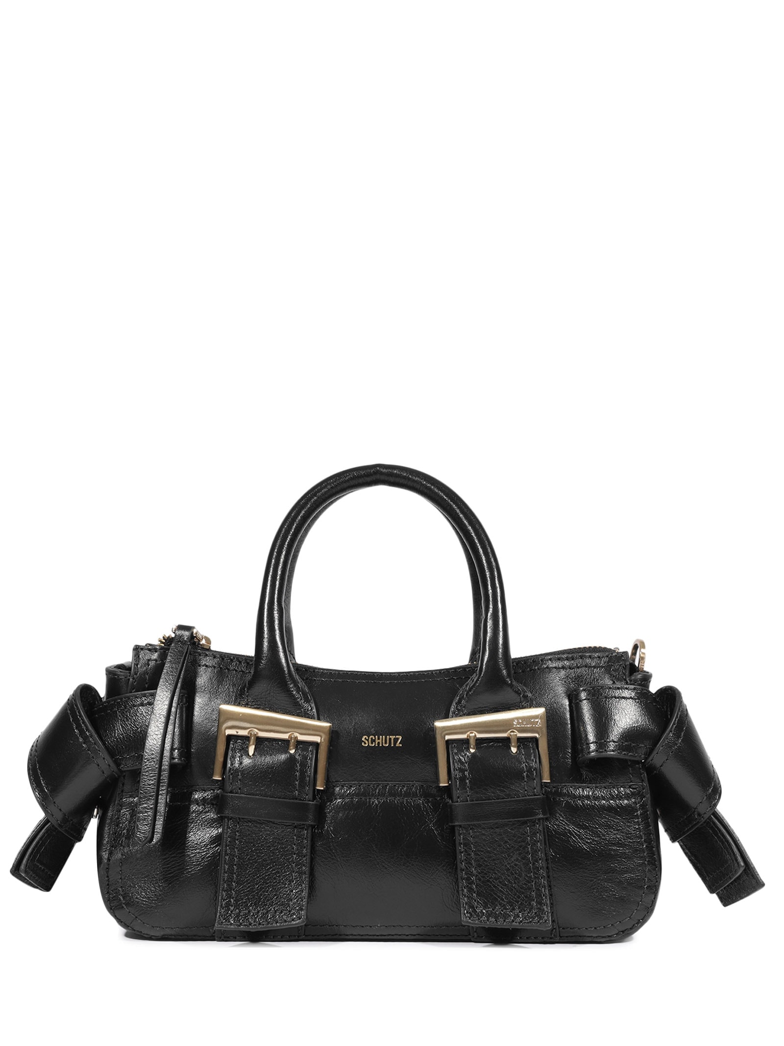 Bolsa Feminina Tiracolo Pequena Couro Preto Schutz