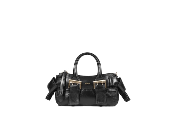 Bolsa Feminina Tiracolo Pequena Couro - Preto