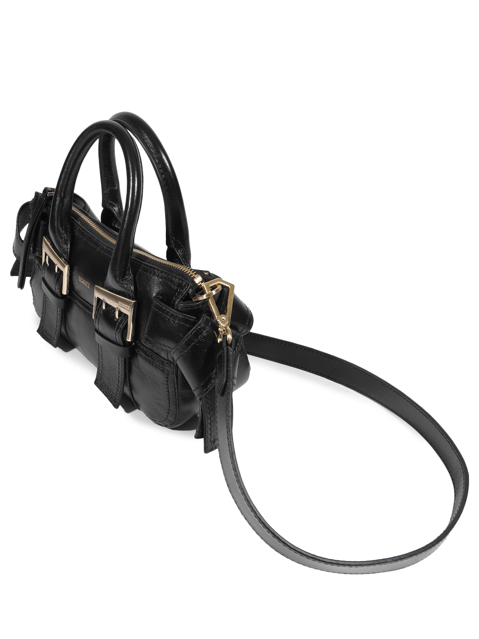 Bolsa Feminina Tiracolo Pequena Couro Preto Schutz