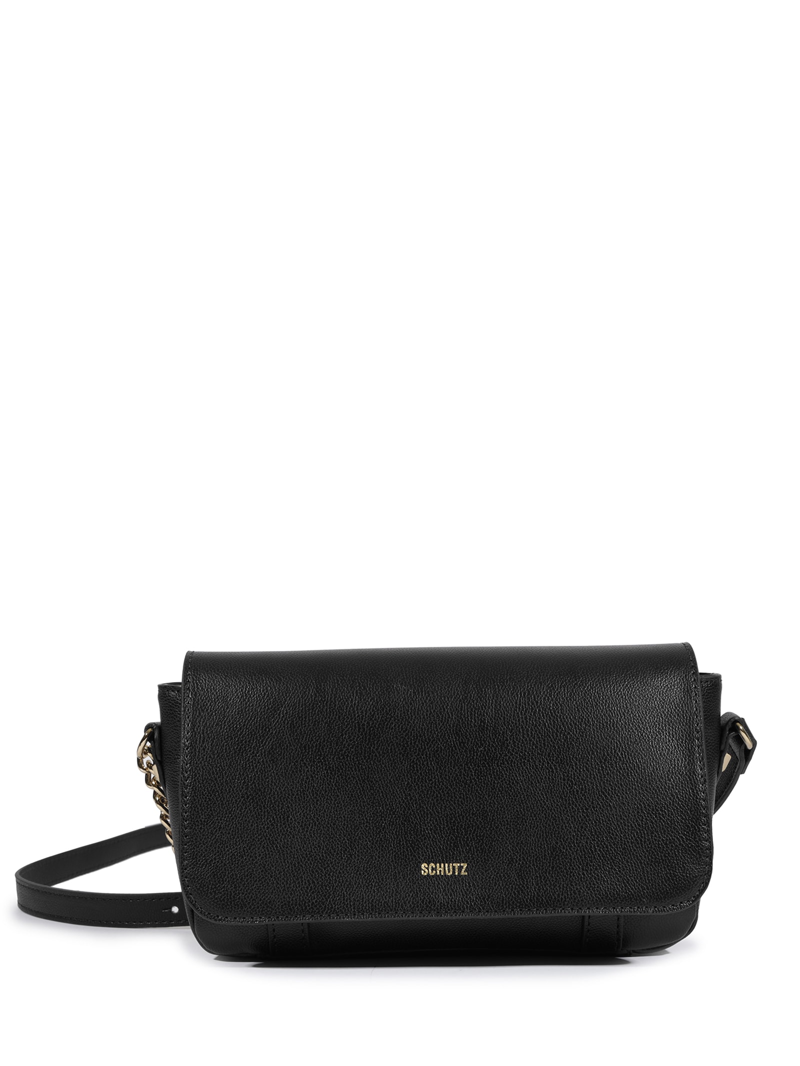 Bolsa Feminina Tiracolo Pequena Darya Couro Preto Schutz