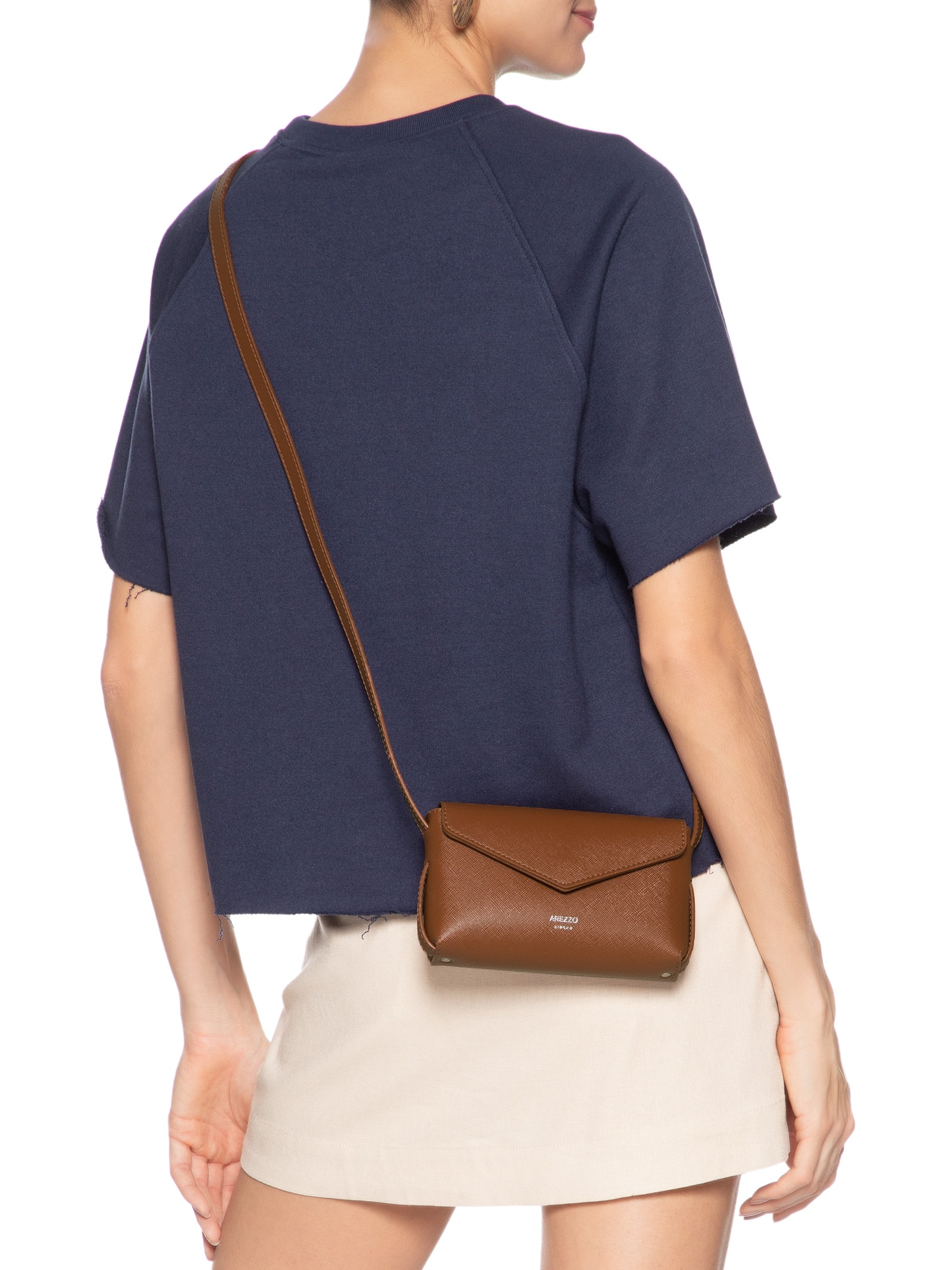 Bolsa Feminina Tiracolo Pequena Marrom Arezzo