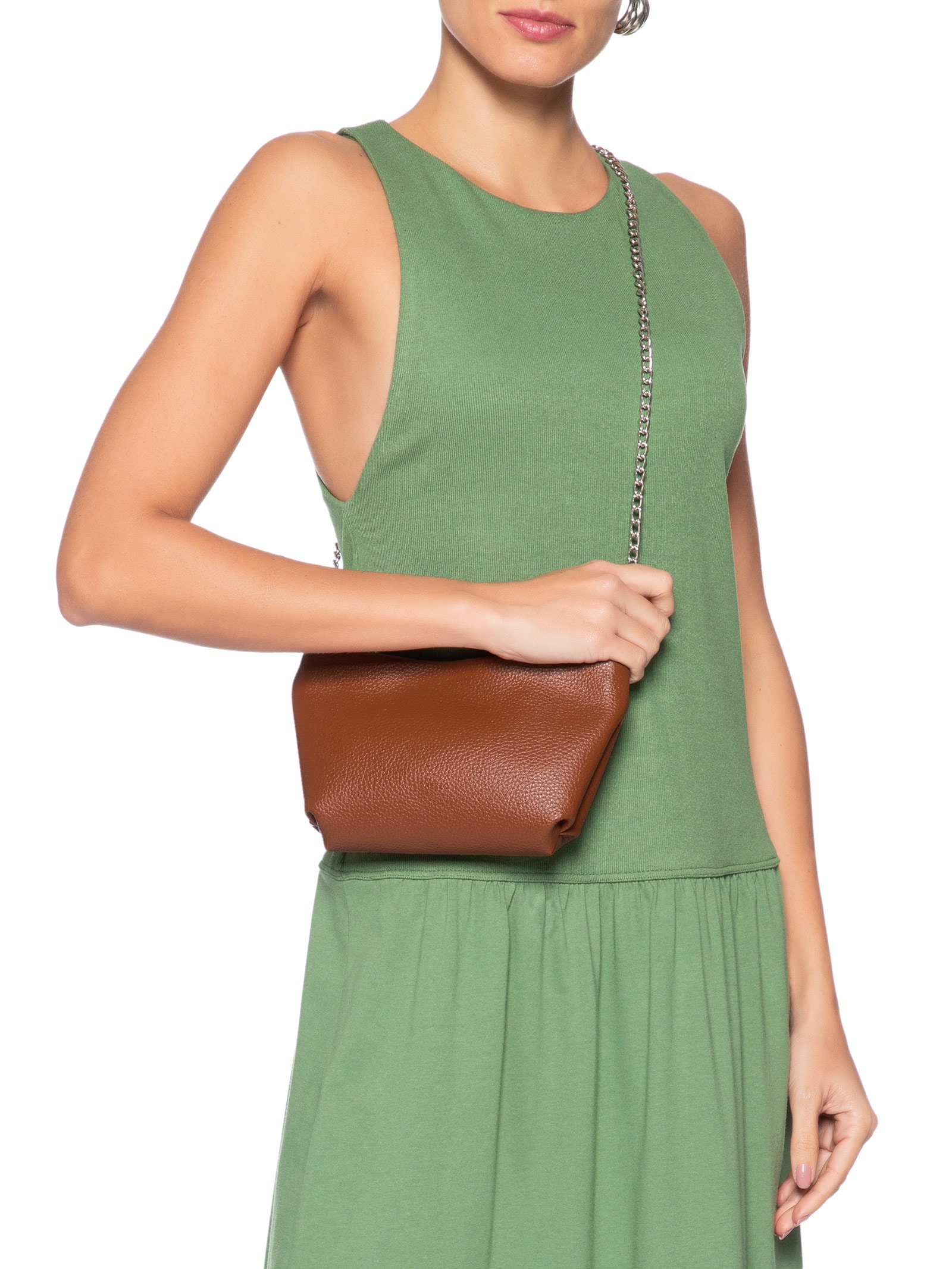 Bolsa Feminina Tiracolo Pequena Marrom Arezzo