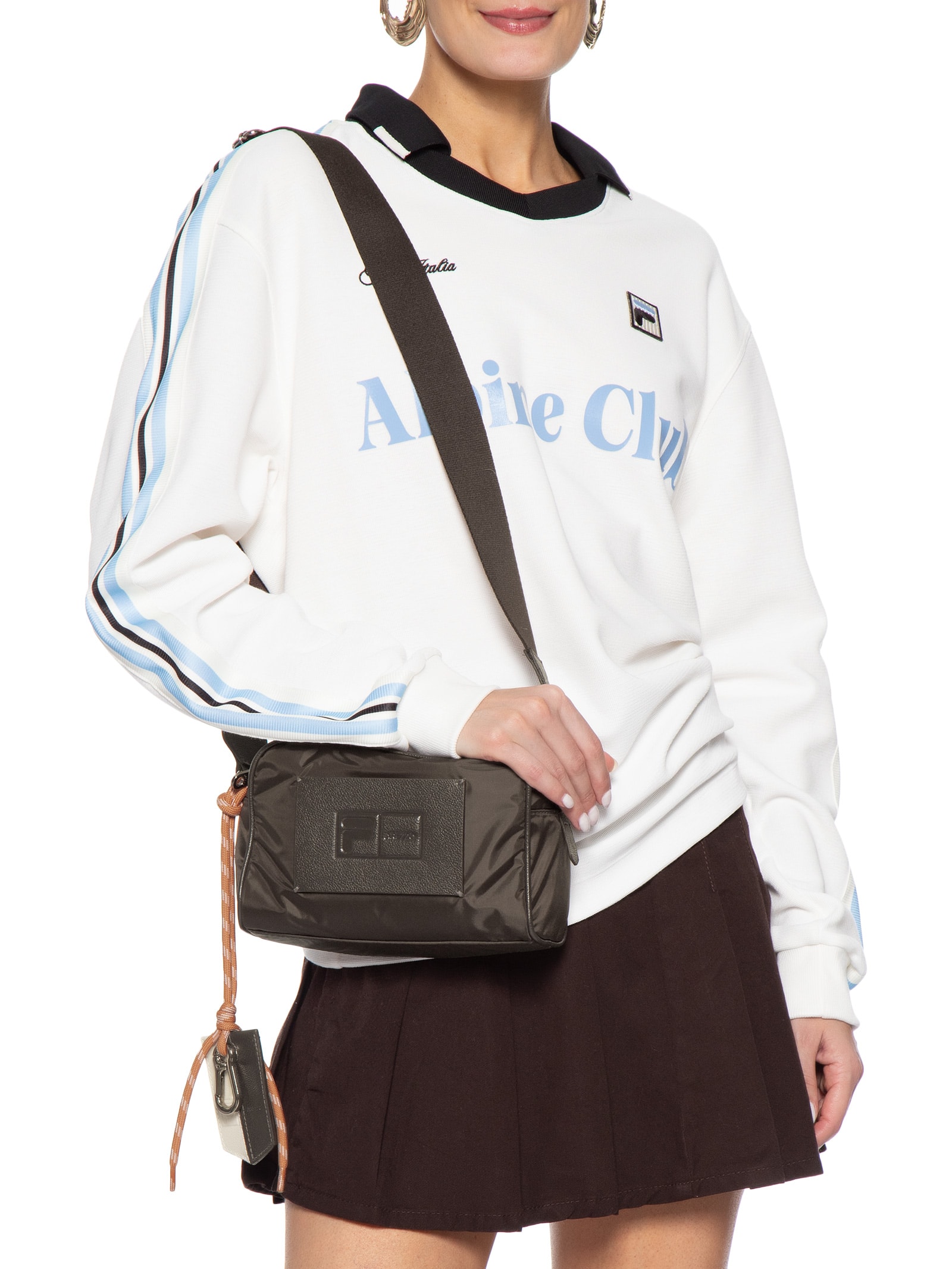 Bolsa Feminina Tiracolo Pequena Marrom Arezzo + Fila