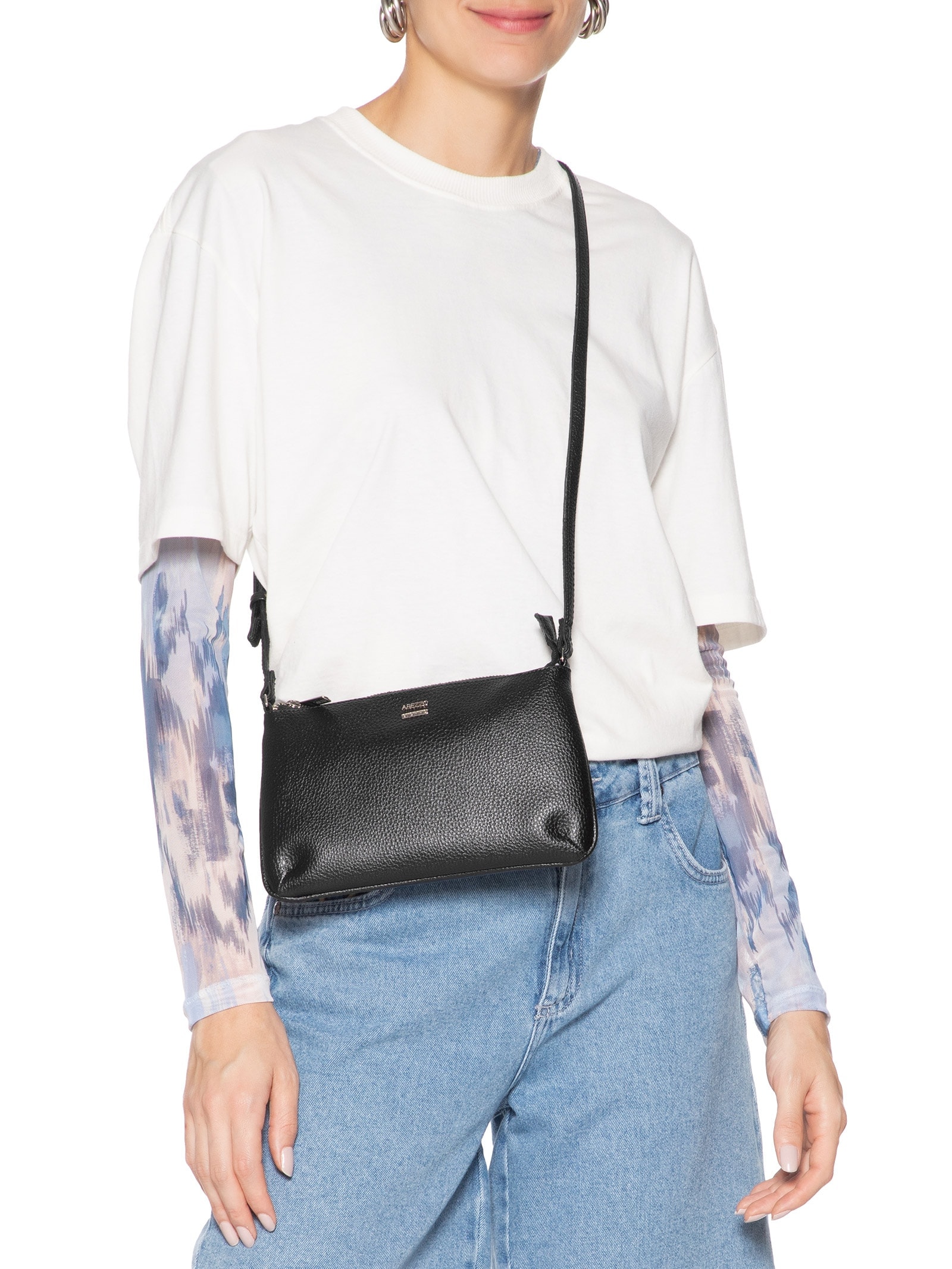 Bolsa Feminina Tiracolo Pequena Morgana Preto Arezzo