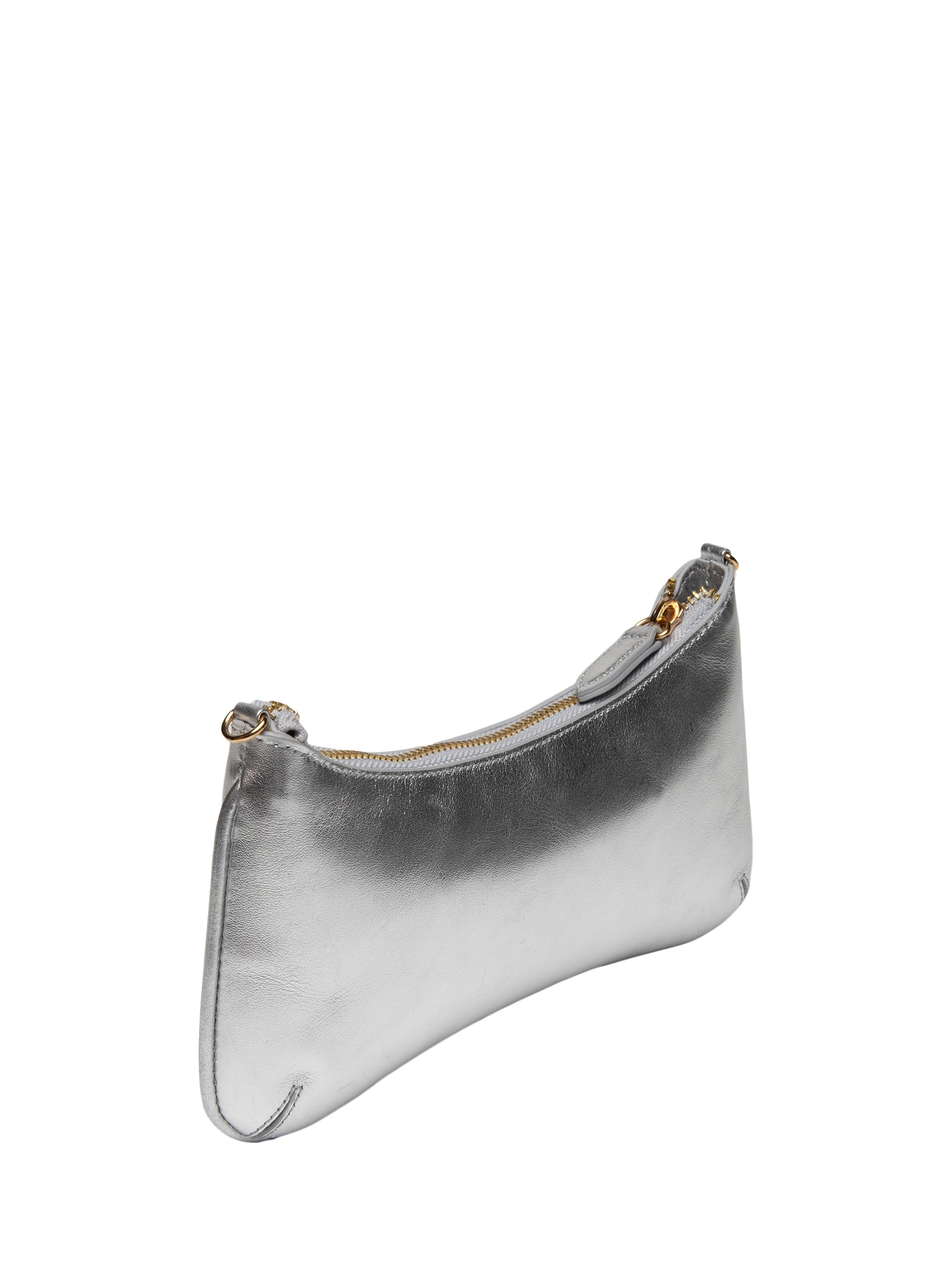 Bolsa Feminina Tiracolo Pequena Napa Oil Metal Prateado Vicenza
