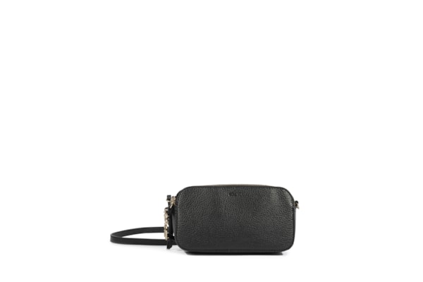 Bolsa Feminina Tiracolo Pequena Nicky Couro - Preto