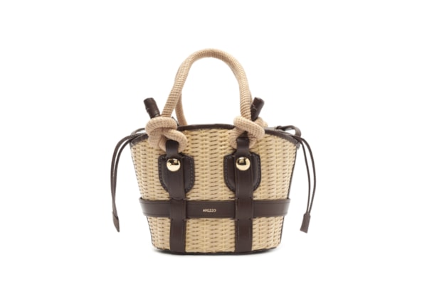 Bolsa Feminina Tiracolo Pequena Palha - Bege