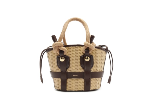 Bolsa Feminina Tiracolo Pequena Palha - Bege